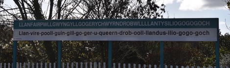 Llanfairpwllgwyngyllgogerychwyrndrobwllllantysiliogogogoch station sign